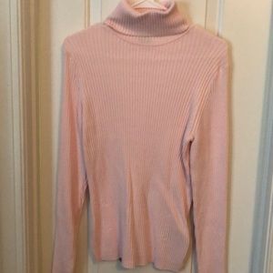 Pretty in pink turtle neck sweater